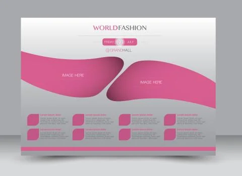 Flyer brochure billboard template landscape Stock Illustration