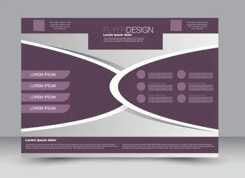 Flyer brochure billboard template landscape Stock Illustration