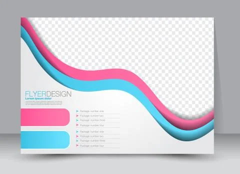 Flyer brochure billboard template landscape Stock Illustration