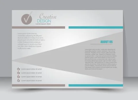 Flyer brochure billboard template landscape Stock Illustration