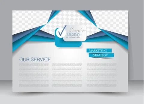 Flyer brochure billboard template landscape Stock Illustration
