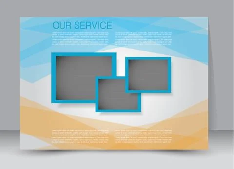 Flyer brochure billboard template landscape Stock Illustration