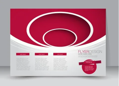Flyer brochure billboard template landscape Stock Illustration