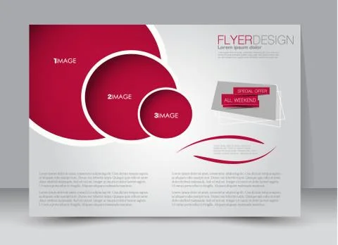 Flyer brochure billboard template landscape Stock Illustration