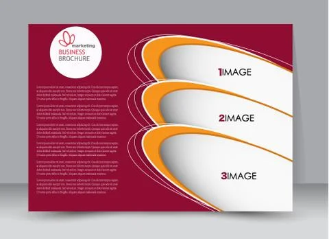Flyer brochure billboard template landscape Stock Illustration
