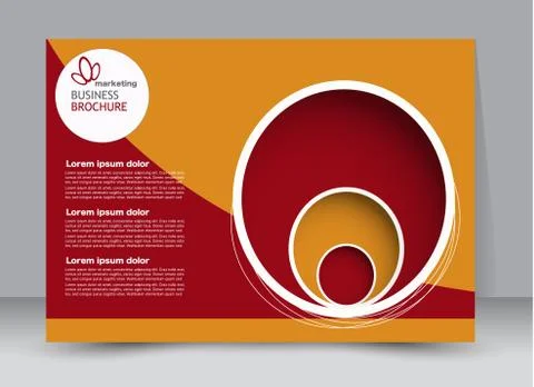Flyer brochure billboard template landscape Stock Illustration