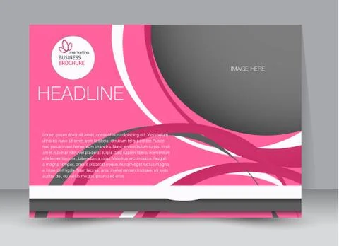 Flyer brochure billboard template landscape Stock Illustration