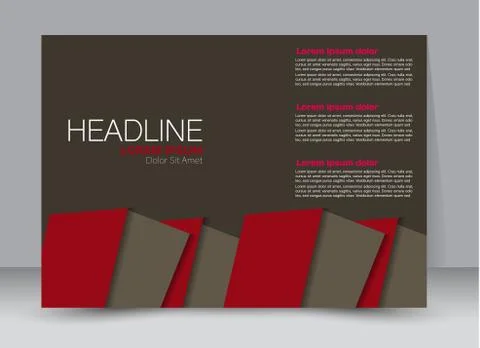 Flyer brochure billboard template landscape Stock Illustration