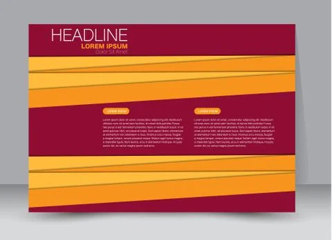 Flyer brochure billboard template landscape Stock Illustration