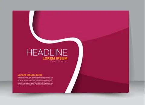 Flyer brochure billboard template landscape Stock Illustration