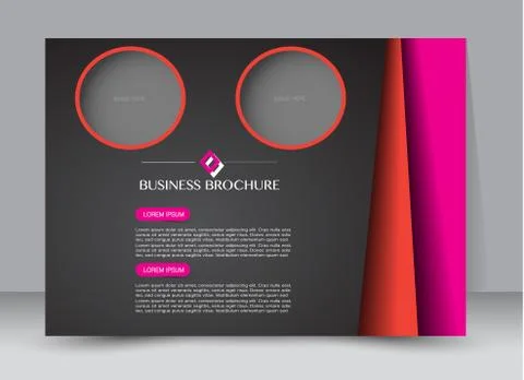 Flyer brochure billboard template landscape Stock Illustration