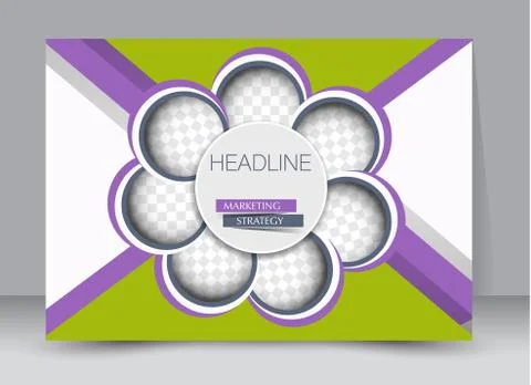 Flyer brochure billboard template landscape Stock Illustration