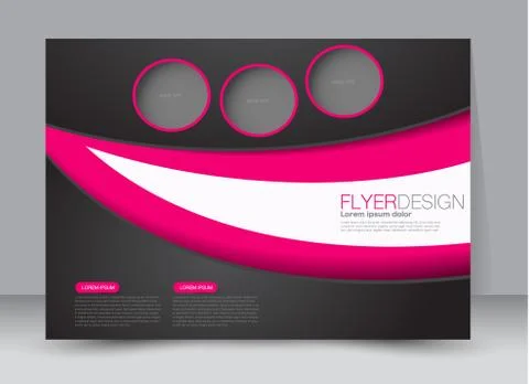 Flyer brochure billboard template landscape Stock Illustration