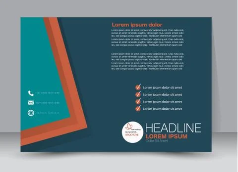 Flyer brochure billboard template landscape Stock Illustration
