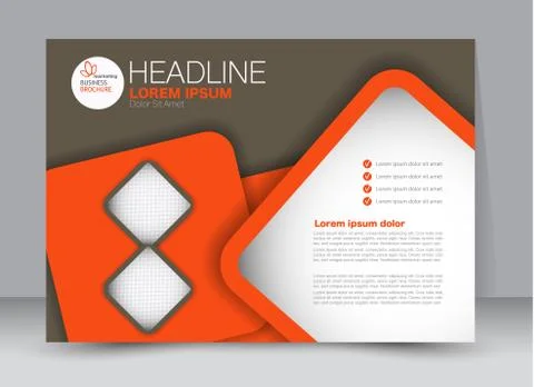Flyer brochure billboard template landscape Stock Illustration