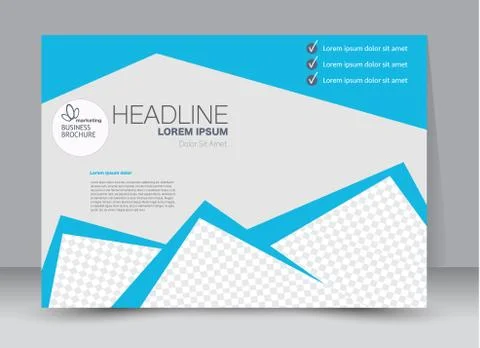 Flyer brochure billboard template landscape Stock Illustration