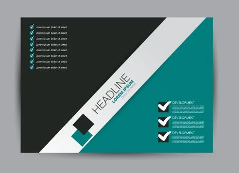 Flyer brochure billboard template landscape Stock Illustration