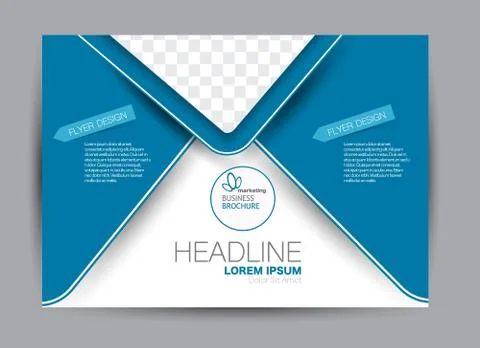 Flyer brochure billboard template landscape Stock Illustration