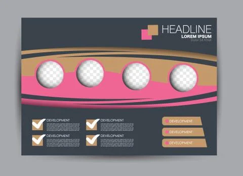 Flyer brochure billboard template landscape Stock Illustration