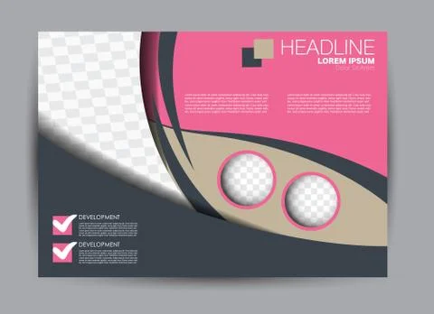 Flyer brochure billboard template landscape Stock Illustration