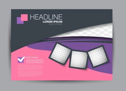Flyer brochure billboard template landscape Stock Illustration