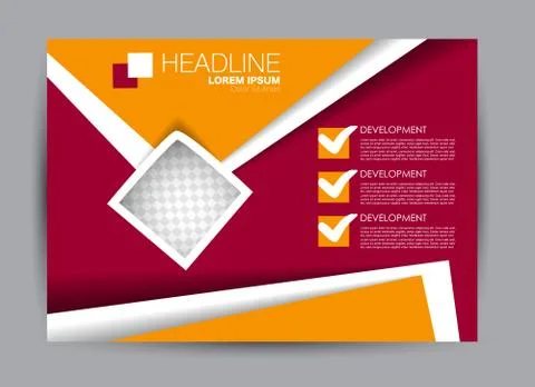 Flyer brochure billboard template landscape Stock Illustration