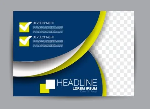 Flyer brochure billboard template landscape Stock Illustration