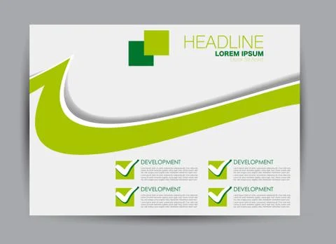 Flyer brochure billboard template landscape Stock Illustration