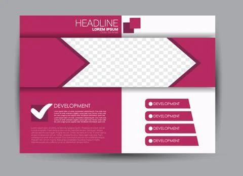 Flyer brochure billboard template landscape Stock Illustration