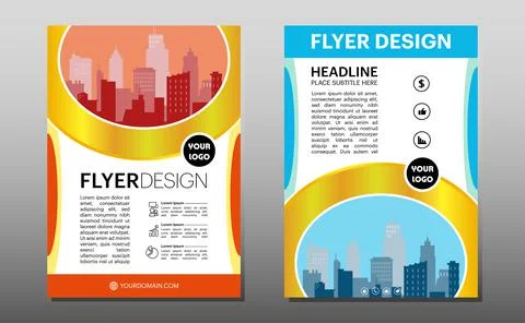 Flyer business template with multicolor for layout, cover, brochure, annual r Stock-Illustration