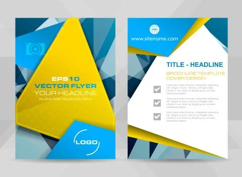 Flyer design A4 size cover brochure template or corporate banner. Stock Illustration