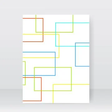 Flyer for design abstract geometric rectangles. Vector illustration . Stock Illustration