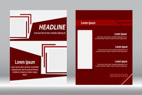 Flyer design, Brochure template abstract vector background. Stock Illustration
