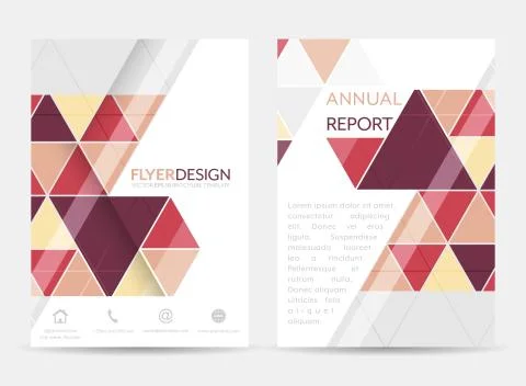 Flyer design with geometric pattern. Corporate banner or brochure in A4 size. Stock Illustration