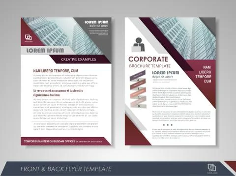 Flyer design layout Stock Illustration