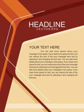 Flyer design layout or brochure template Stock Illustration