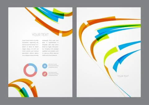 Flyer design template Stock Illustration