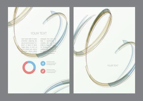 Flyer design template Stock Illustration