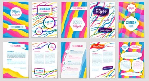 Flyer design templates Stock Illustration