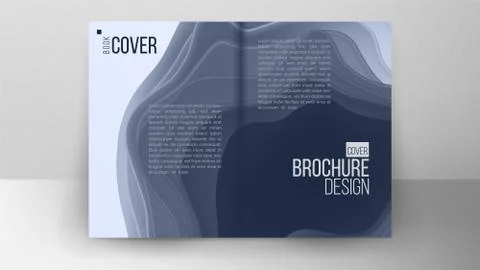 Flyer Design Vector. Abstract Cut Paper.Layout With Modern Elements. Ilustration Illustrazione stock