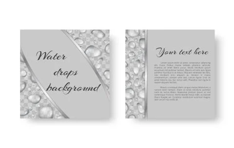 Flyer with droplets Stock Illustration