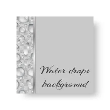 Flyer with drops of water Stock Illustration