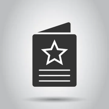 Flyer leaflet icon in flat style. Brochure sheet vector illustration on white Stock Illustration
