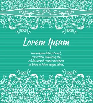 Flyer mandala. Wedding invitations, postcards and business cards templates. Illustrazione stock