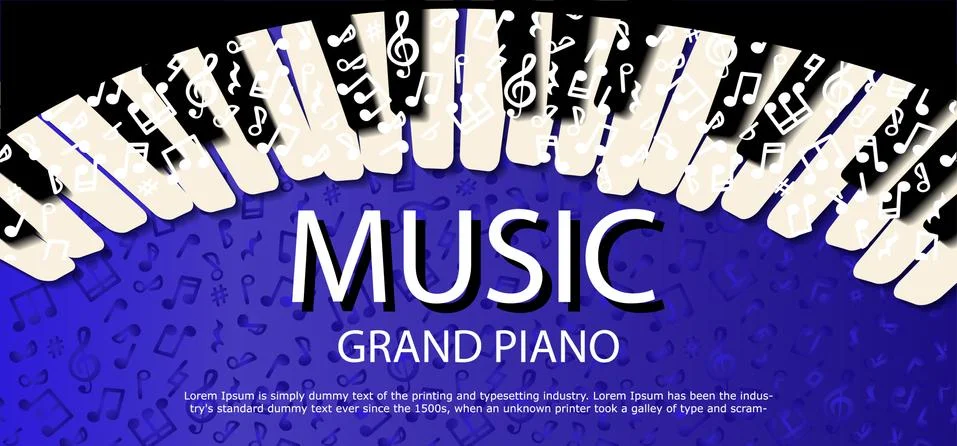 Flyer Music background. vector concept template banner Stock Illustration