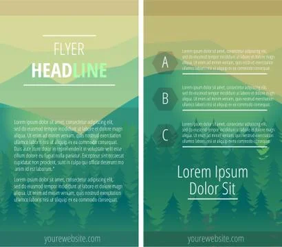 Flyer or Cover Design, Vector Illustration Stock Illustration