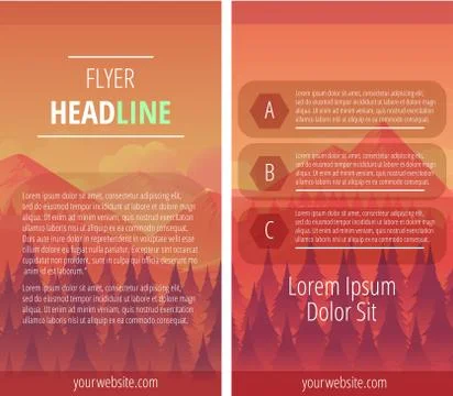 Flyer or Cover Design, Vector Illustration Stock Illustration