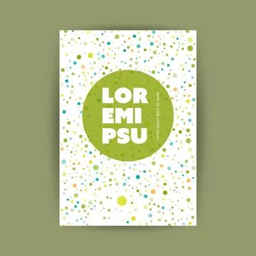 Flyer or Cover Design for Your Business with Colorful Spotted Pattern and R.. Stock Illustration