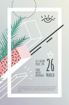 Flyer for a party Stock Illustration