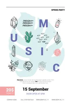 Flyer for a party Stock Illustration